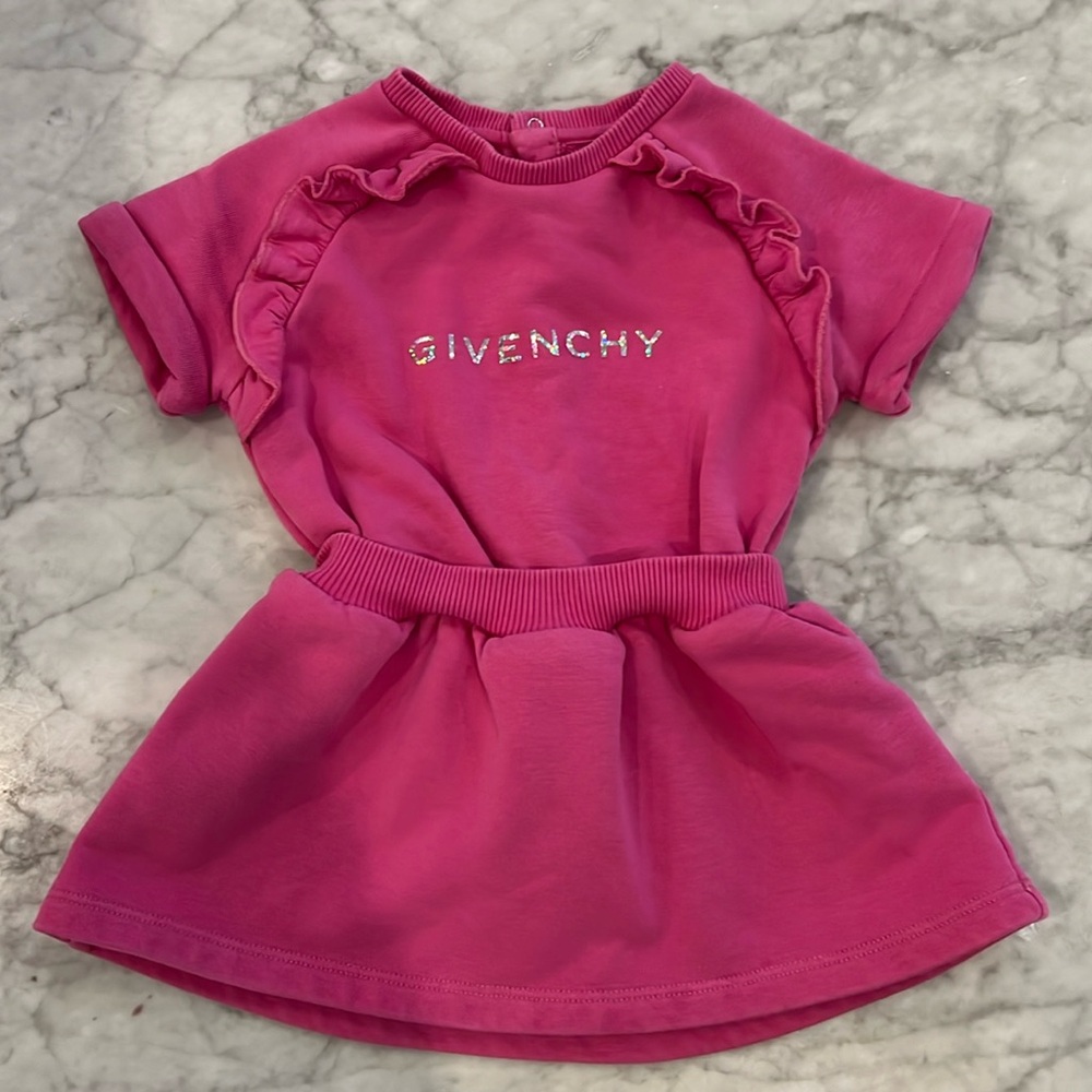 Givenchy baby 12month fuchsia logo dress